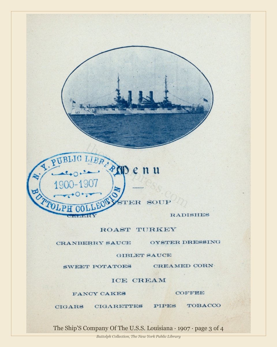 Vintage menu — page 3 of 4