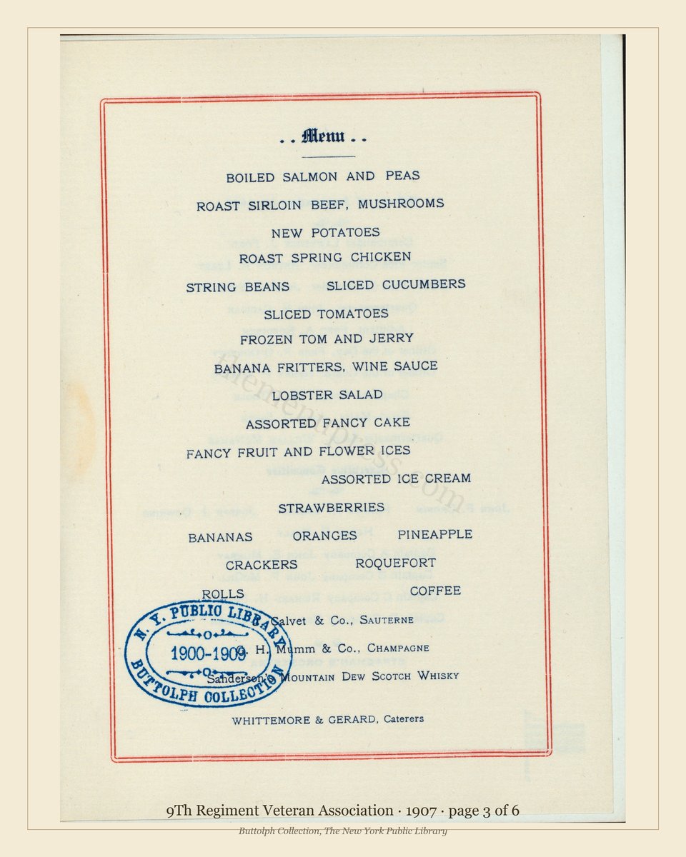 Vintage menu — page 3 of 6