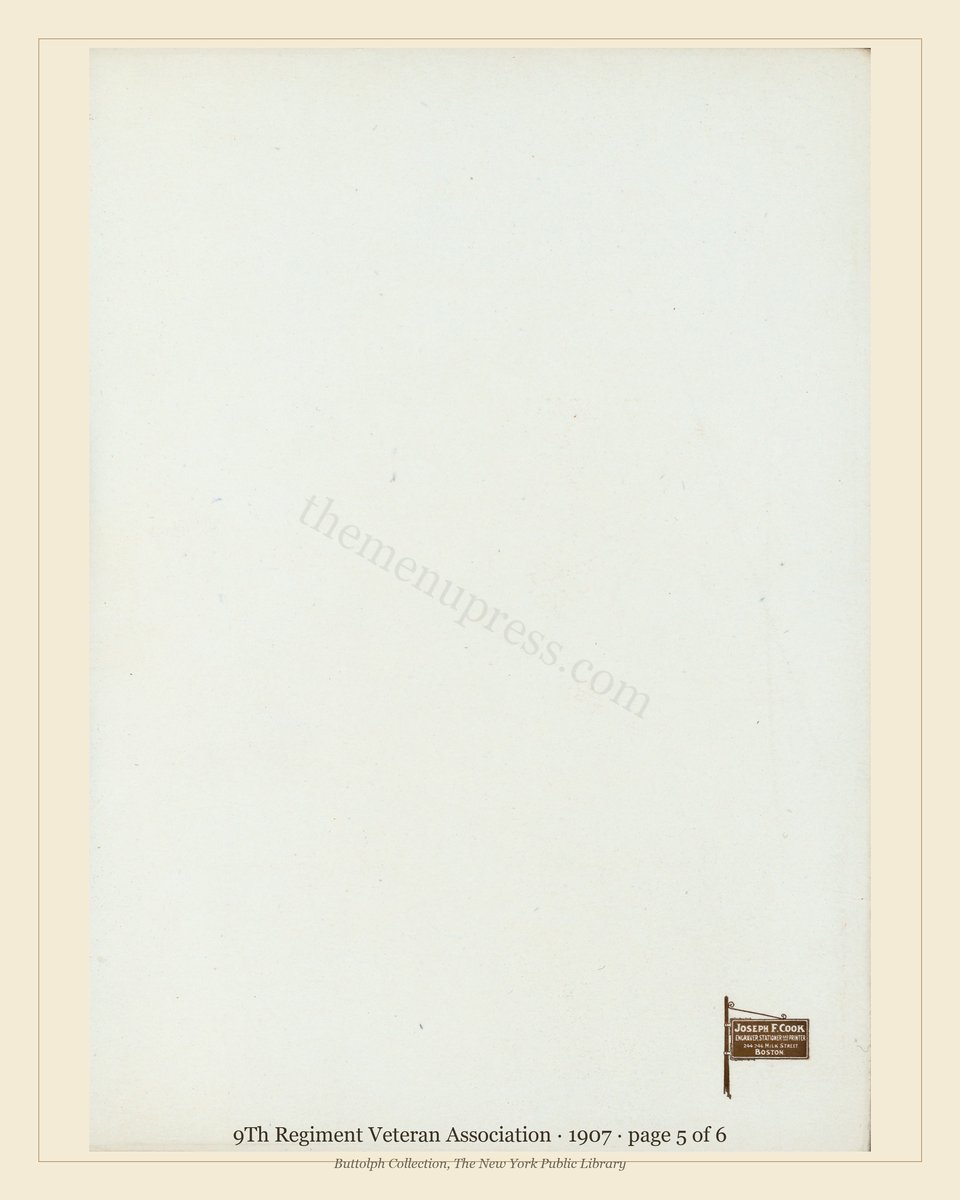 Vintage menu — page 5 of 6