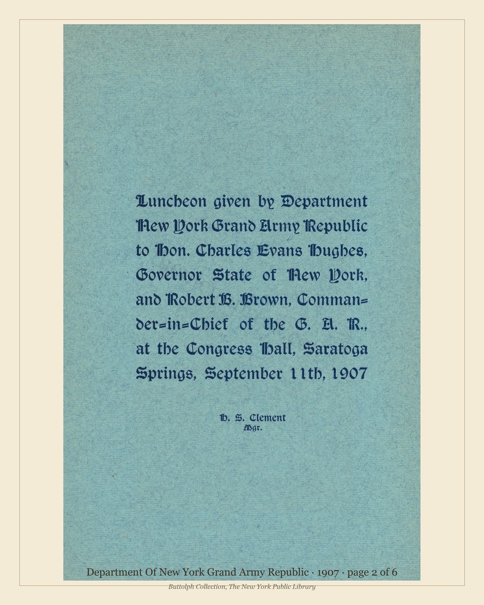 Vintage menu — page 2 of 6