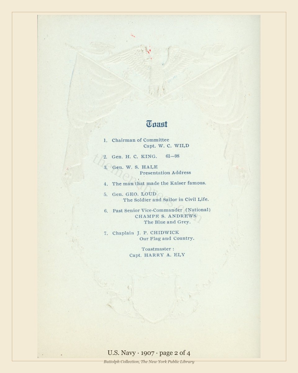 Vintage menu — page 2 of 4