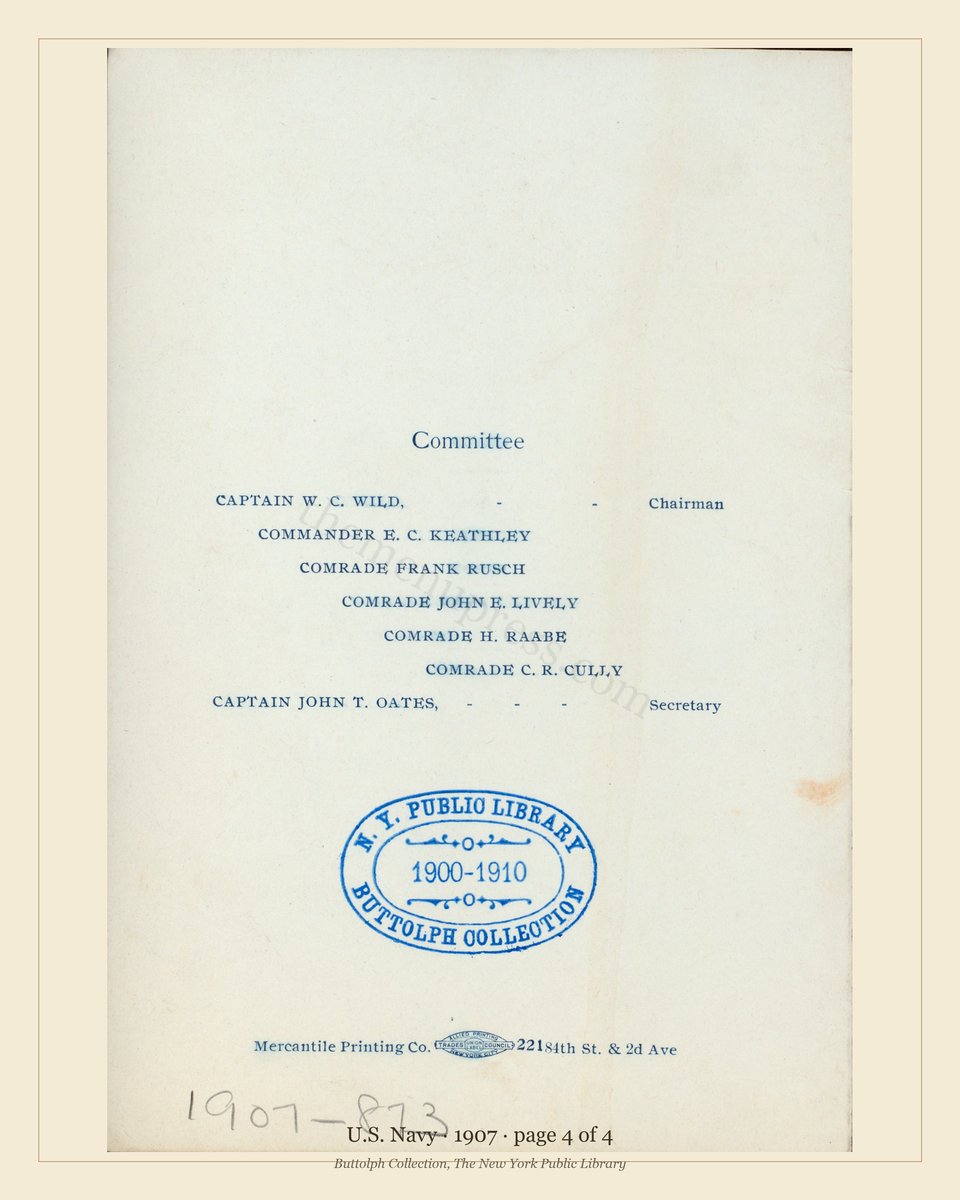 Vintage menu — page 4 of 4
