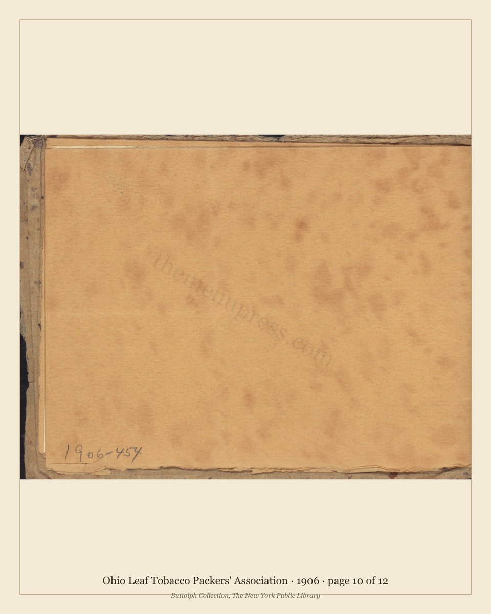 Vintage menu — page 10 of 12
