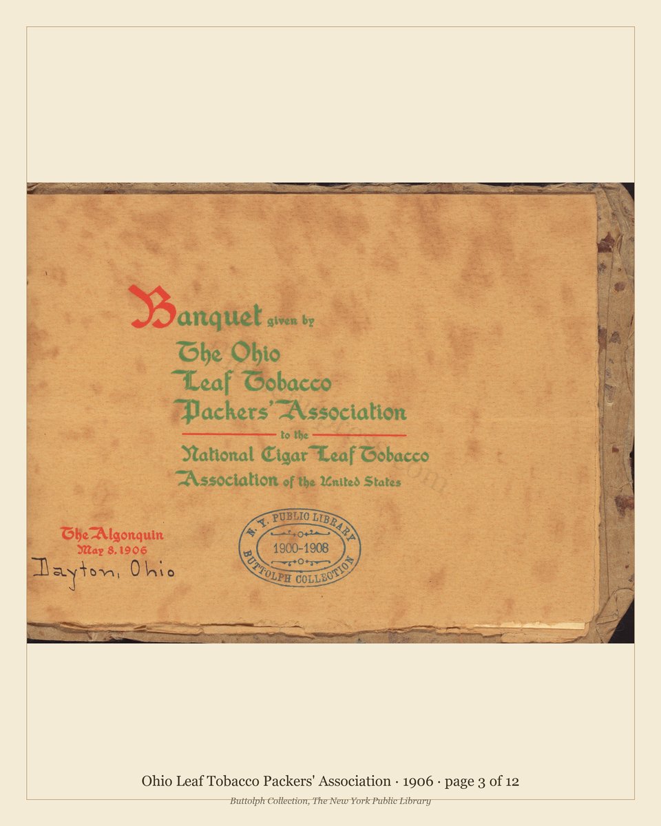 Vintage menu — page 3 of 12