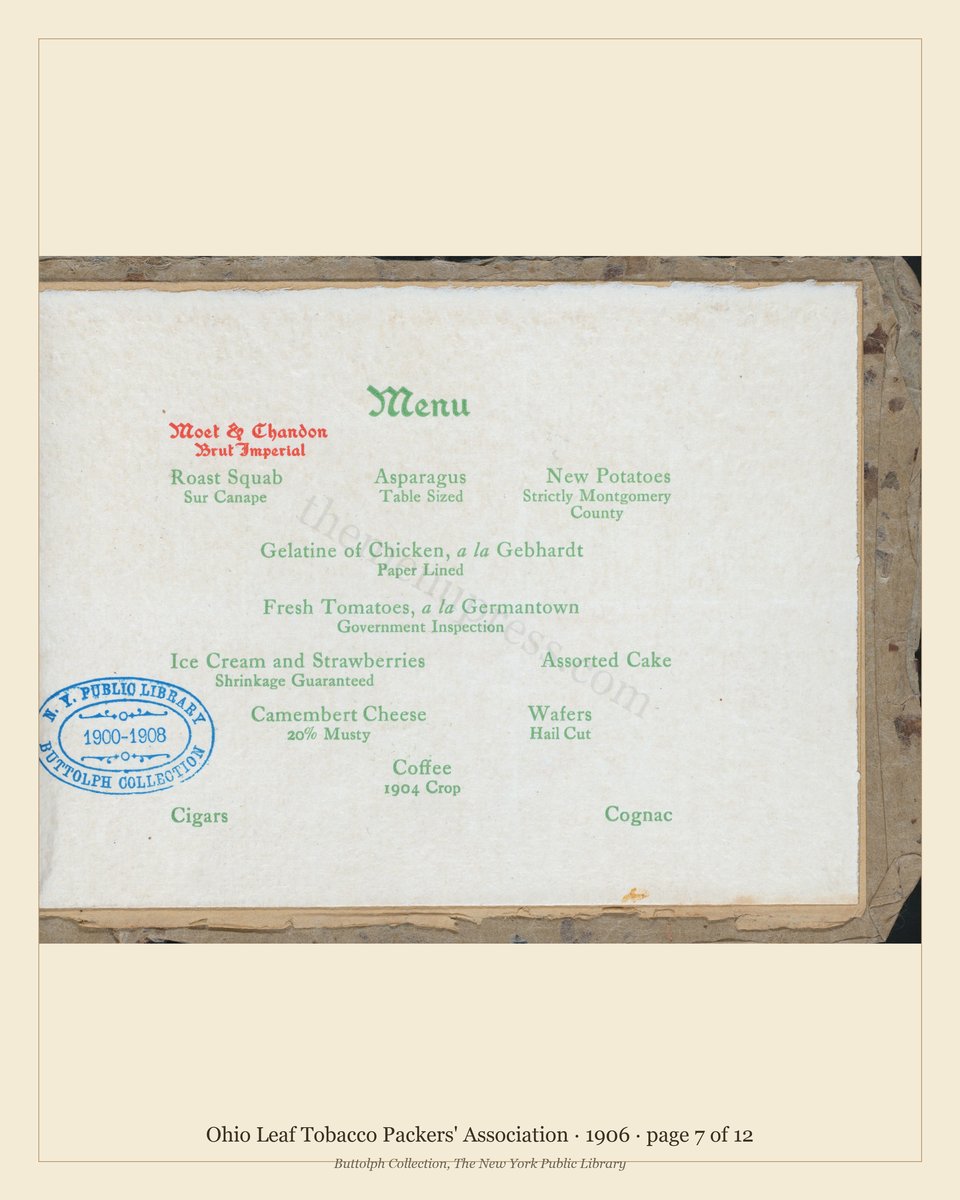 Vintage menu — page 7 of 12