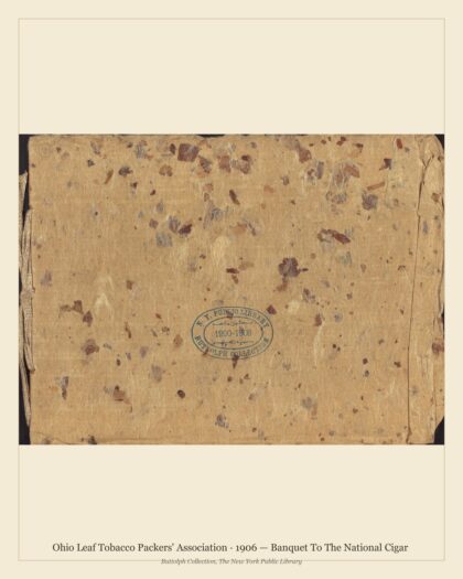Ohio Leaf Tobacco Packers' Association · 1906 — Banquet To The National Cigar