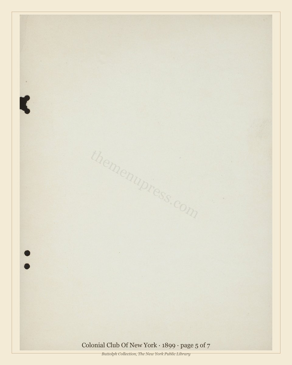 Vintage menu — page 5 of 7