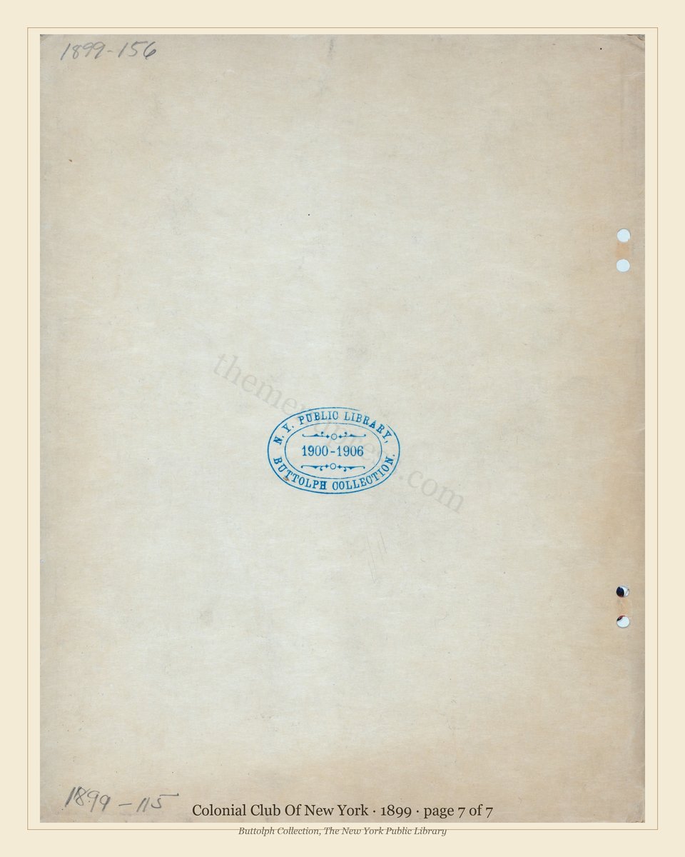 Vintage menu — page 7 of 7