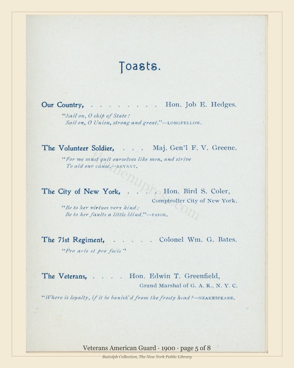 Vintage menu — page 5 of 8