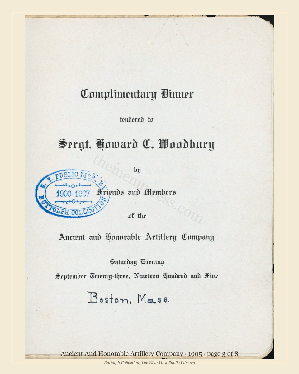 Vintage menu — page 3 of 8