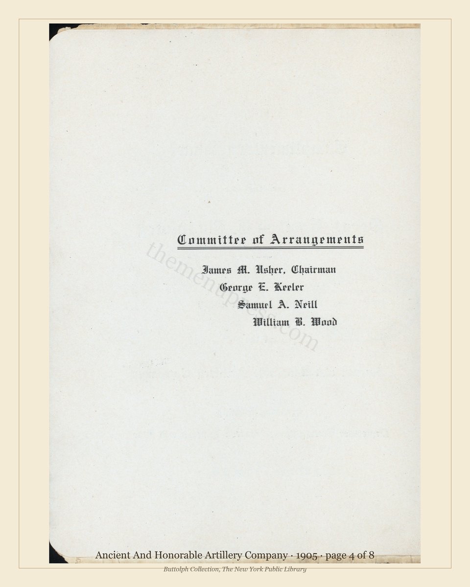 Vintage menu — page 4 of 8