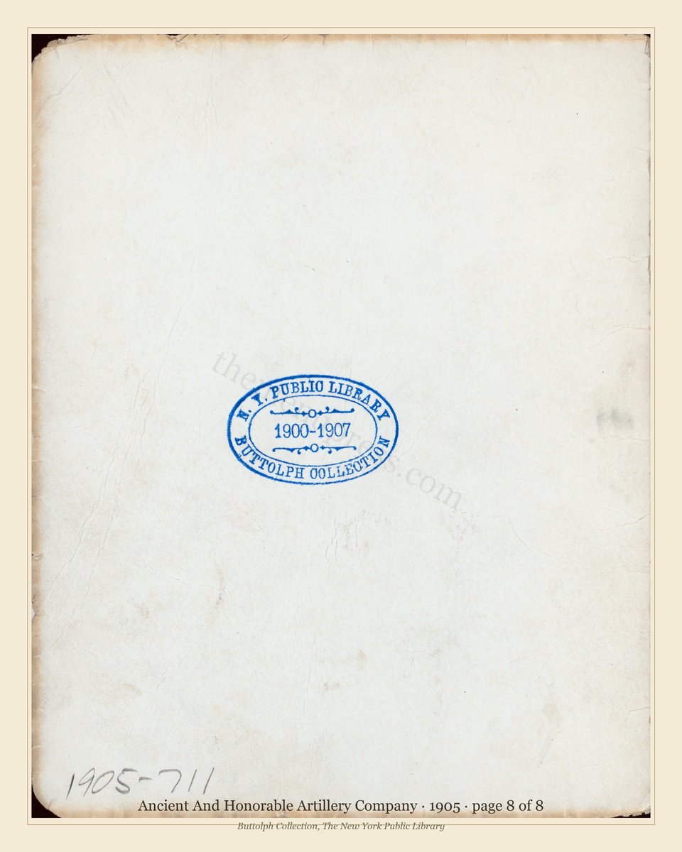 Vintage menu — page 8 of 8