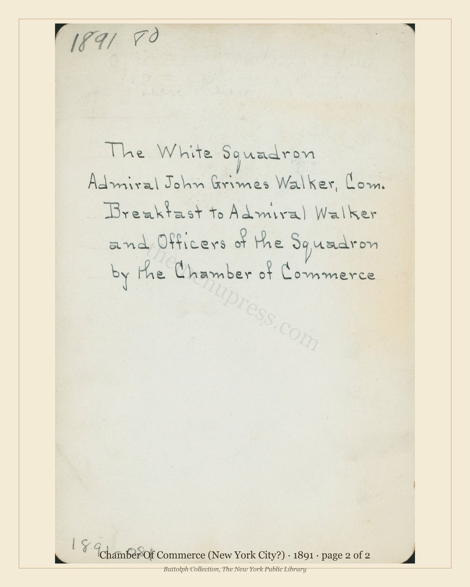 Vintage menu — page 2 of 2
