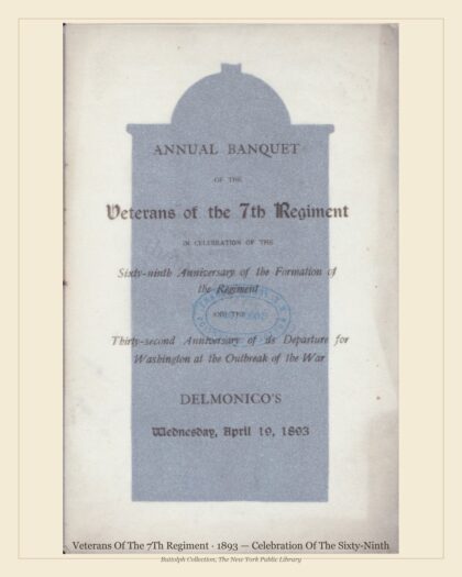 Veterans Of The 7Th Regiment · 1893 — Celebration Of The Sixty-Ninth