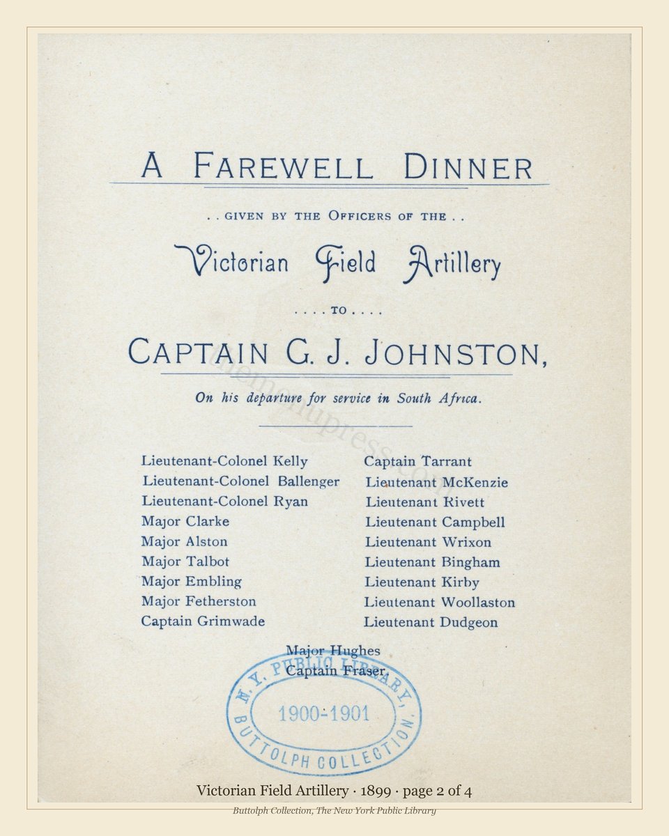Vintage menu — page 2 of 4
