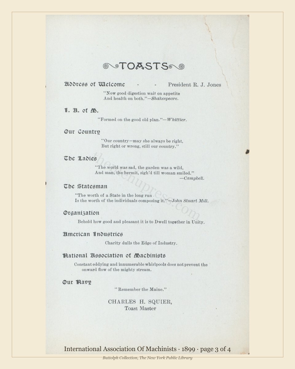 Vintage menu — page 3 of 4