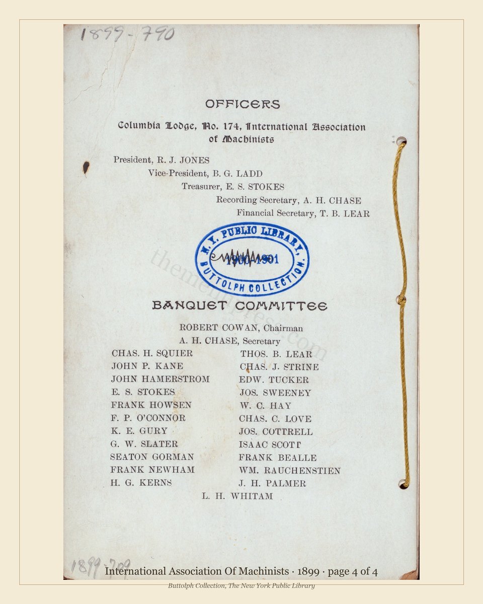 Vintage menu — page 4 of 4