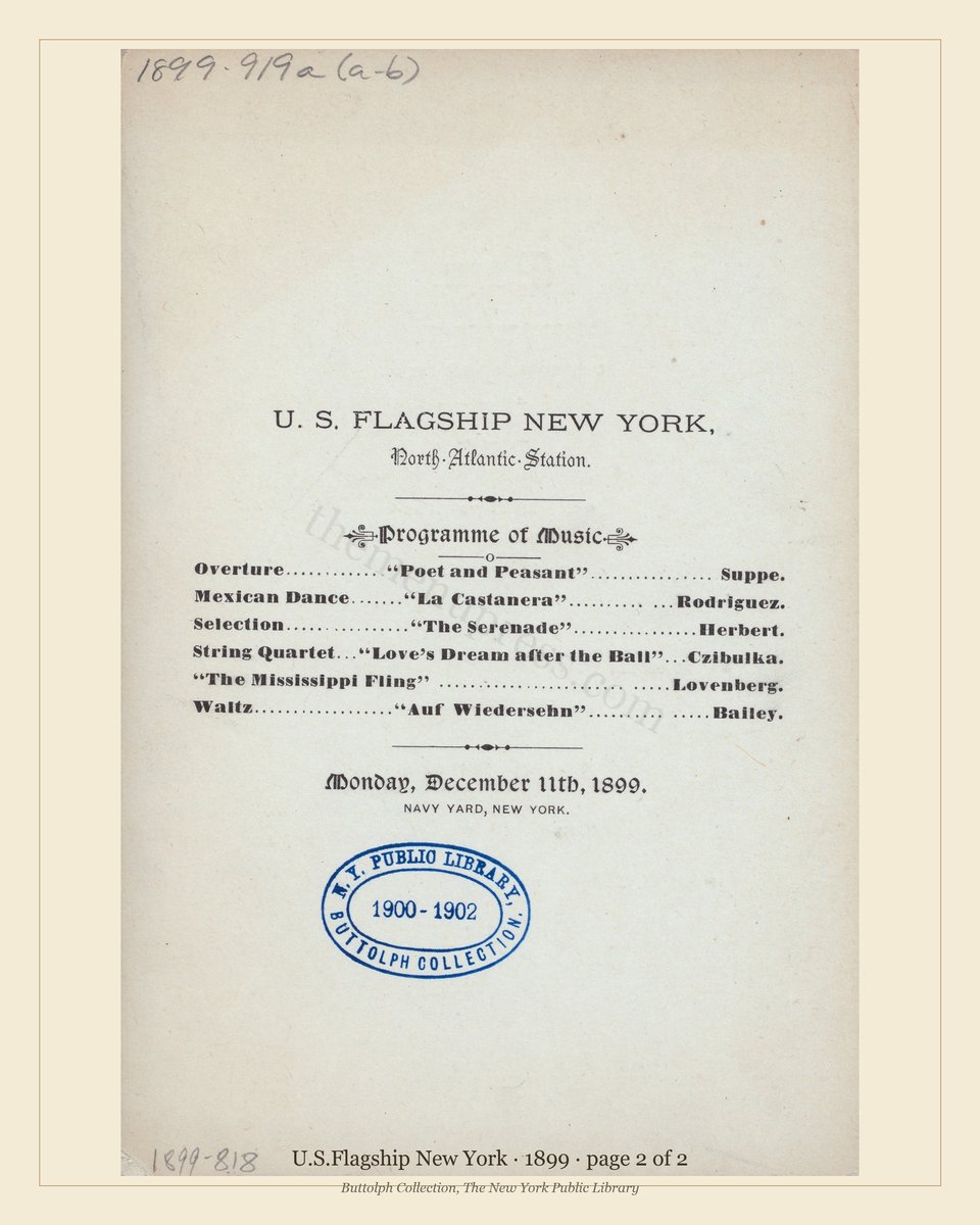 Vintage menu — page 2 of 2