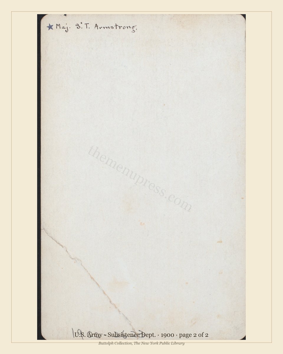 Vintage menu — page 2 of 2