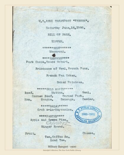 Military Banquet · 1900