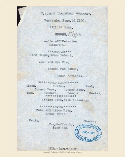 Military Banquet · 1900