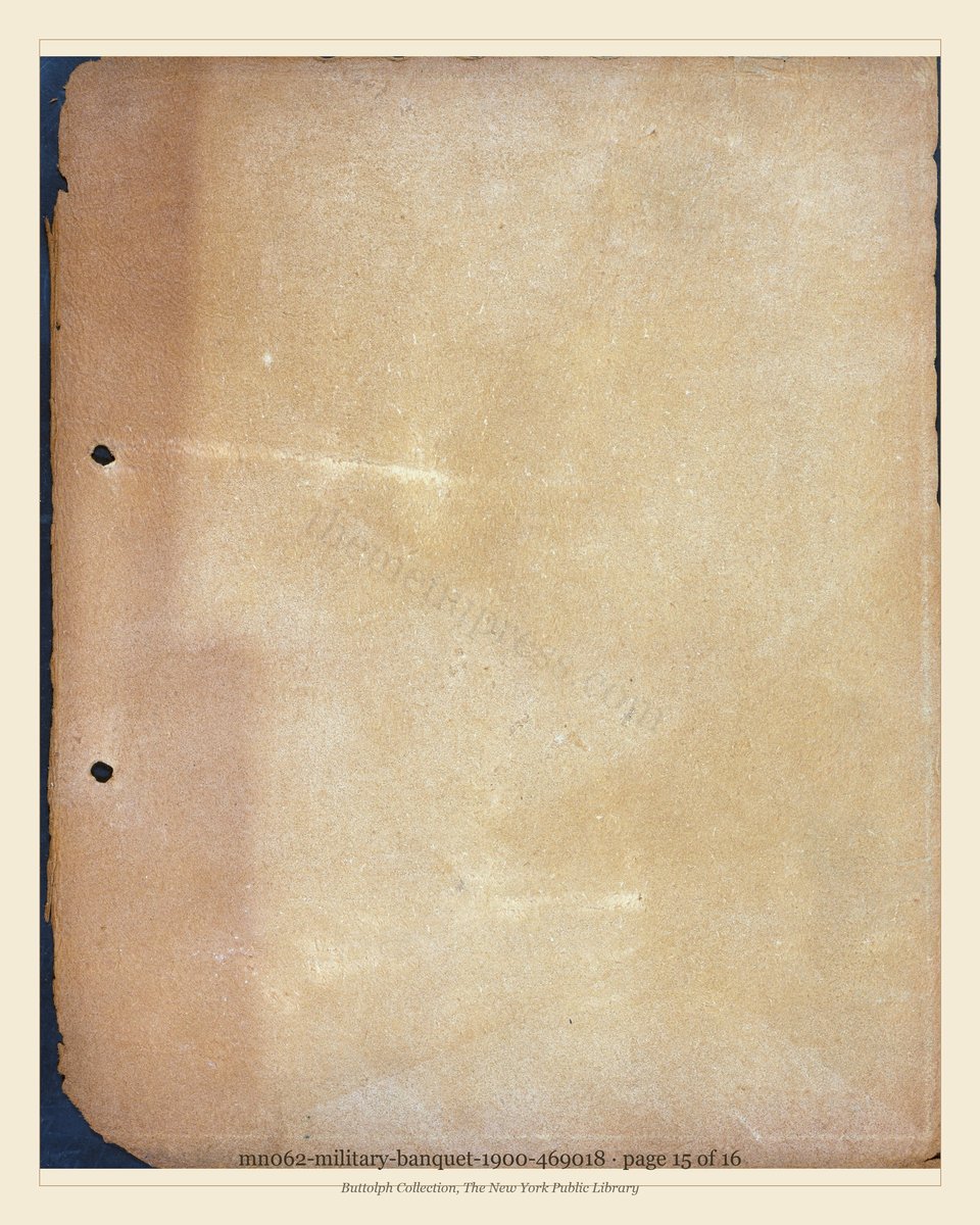 Vintage menu — page 15 of 16