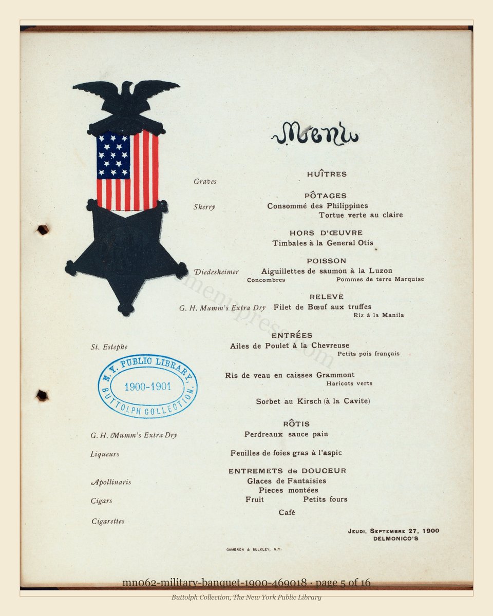 Vintage menu — page 5 of 16