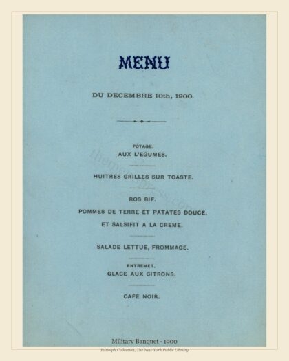 Military Banquet · 1900