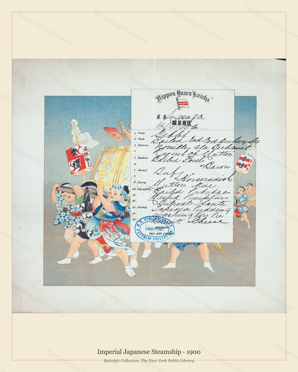 Vintage menu preview — Nippon Yusen Kaisha · Dinner Menu · 1900