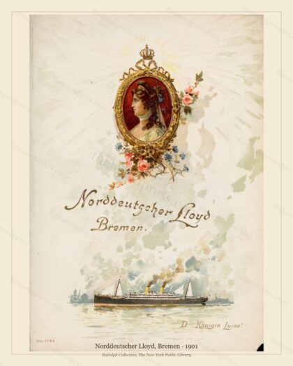 Vintage menu preview — Norddeutscher Lloyd, Bremen · Special Dinner Menu · 1901