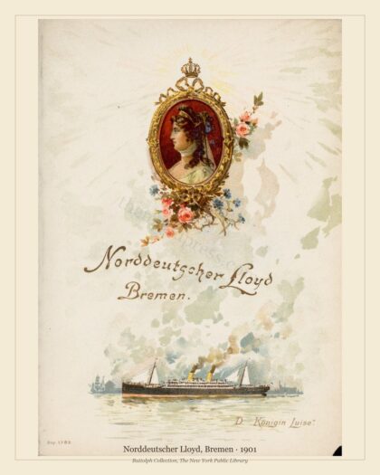 Norddeutscher Lloyd, Bremen · Special Dinner Menu · 1901