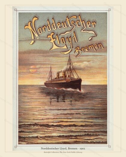 Vintage menu preview — Norddeutscher Lloyd, Bremen · Speisenfolge (Bill of Fare) · 1901