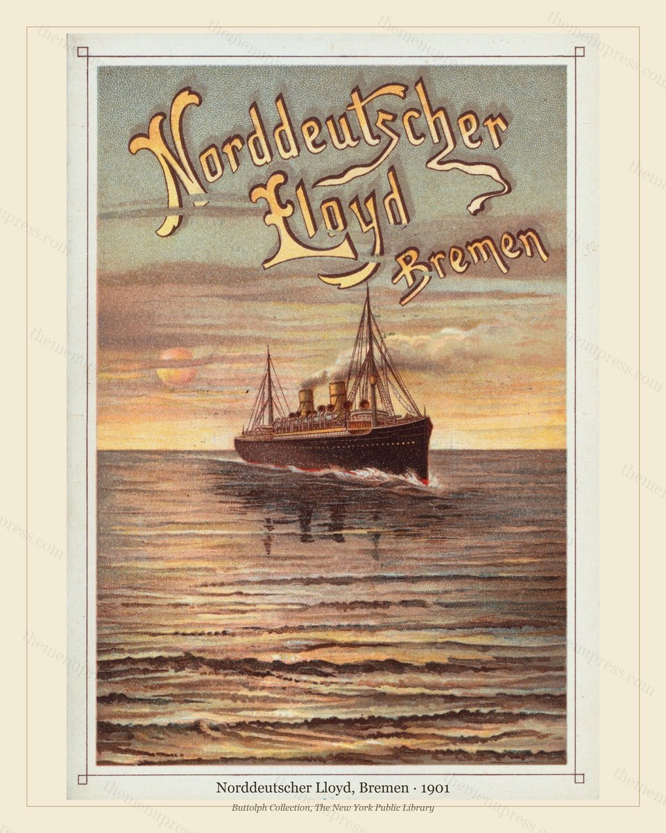 Vintage menu preview — Norddeutscher Lloyd, Bremen · Speisenfolge (Bill of Fare) · 1901