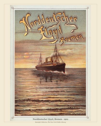 Norddeutscher Lloyd, Bremen · Speisenfolge (Bill of Fare) · 1901