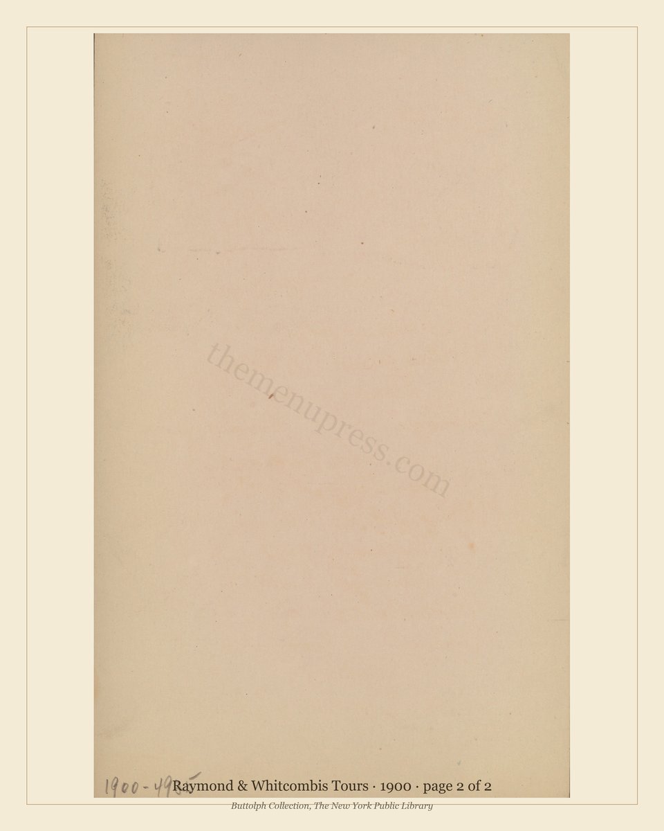 Vintage menu — page 2 of 2