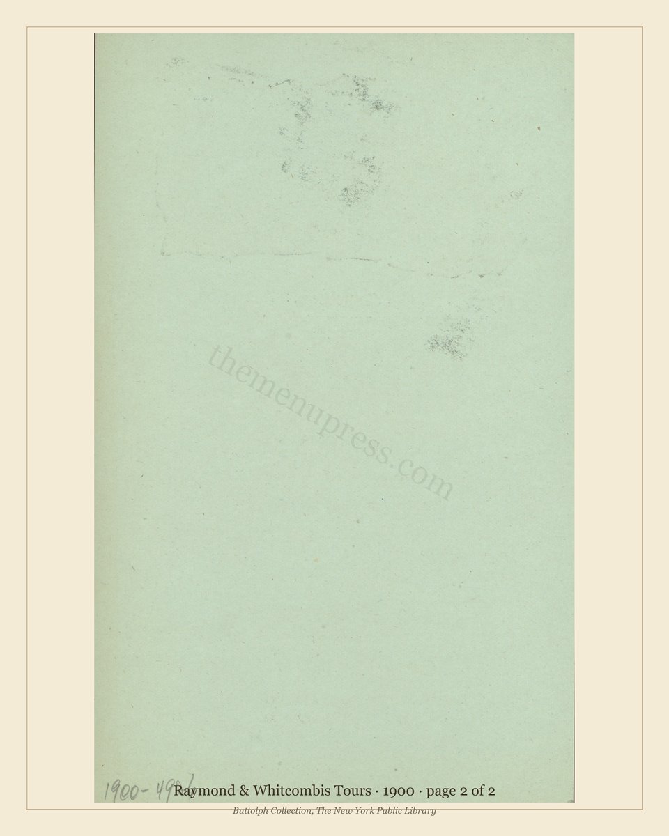 Vintage menu — page 2 of 2