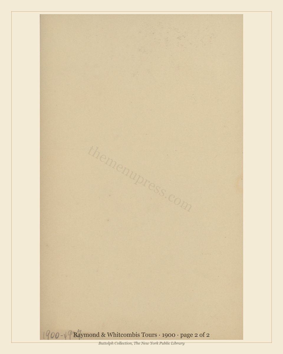Vintage menu — page 2 of 2