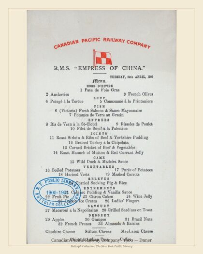 Canadian Pacific Railway Company · 1900 — Dnner