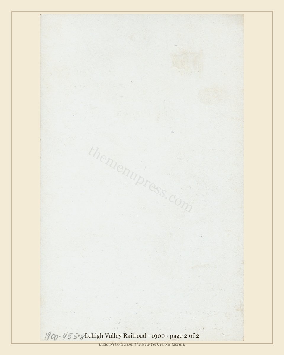Vintage menu — page 2 of 2