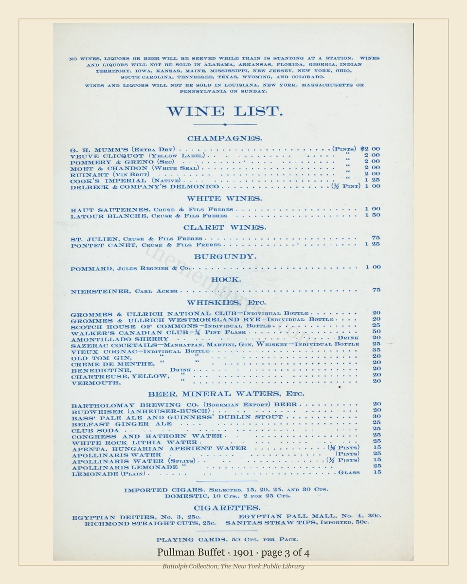 Vintage menu — page 3 of 4