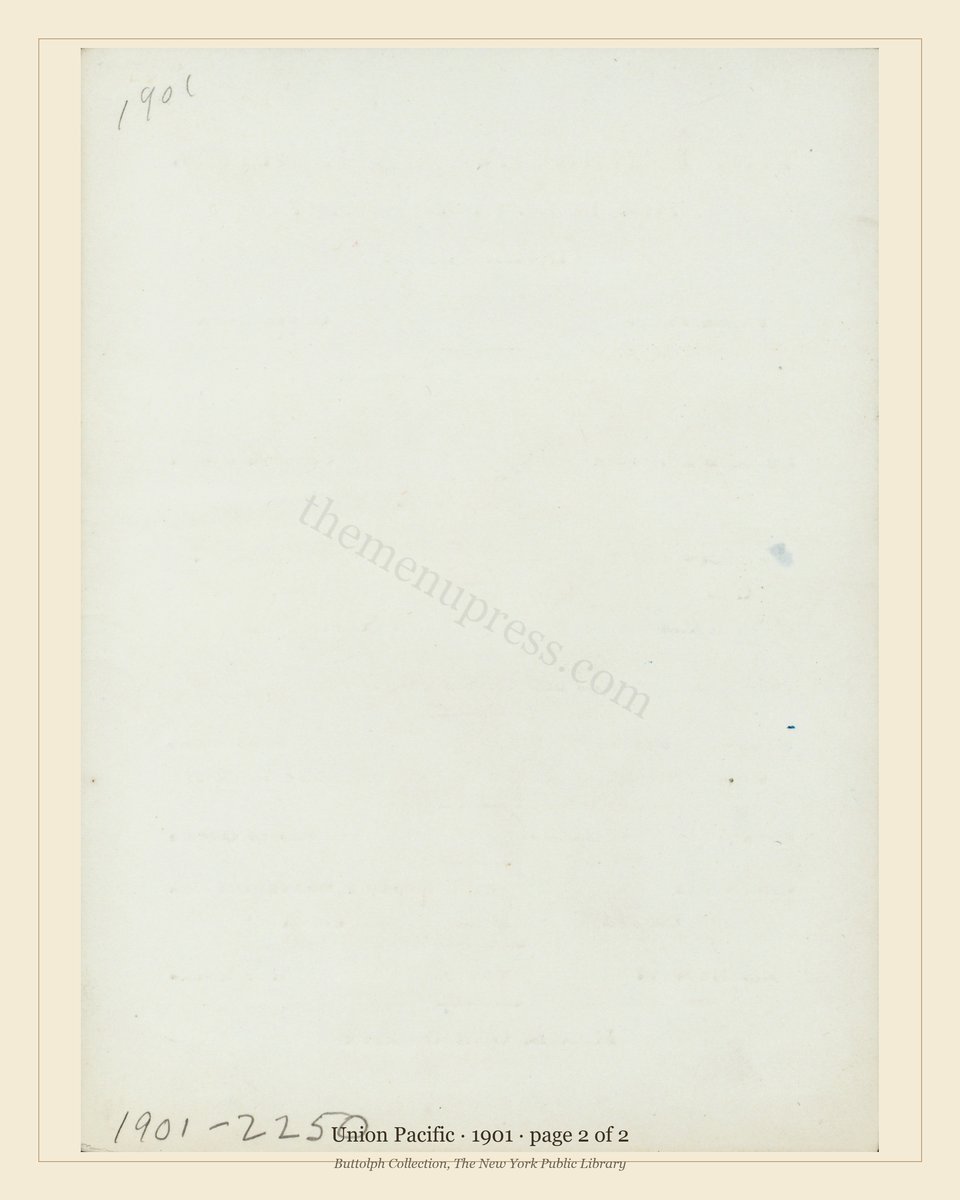 Vintage menu — page 2 of 2