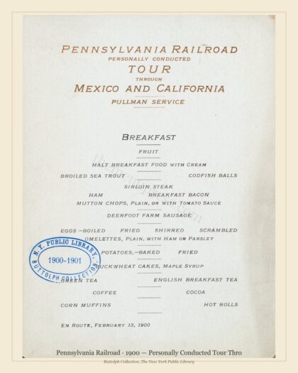 Pennsylvania Railroad · 1900 — Personally Conducted Tour Thro