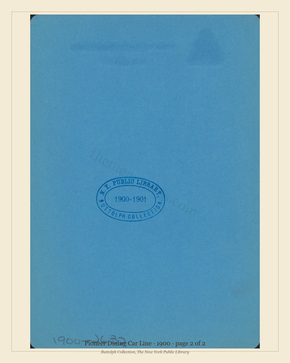 Vintage menu — page 2 of 2