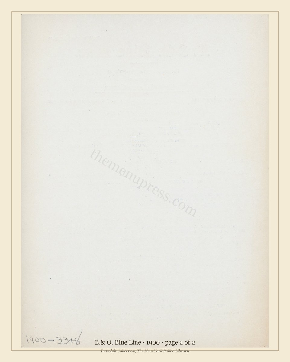 Vintage menu — page 2 of 2