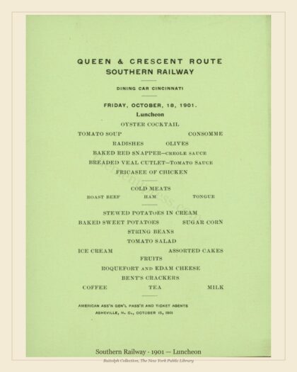 Southern Railway · 1901 — Luncheon