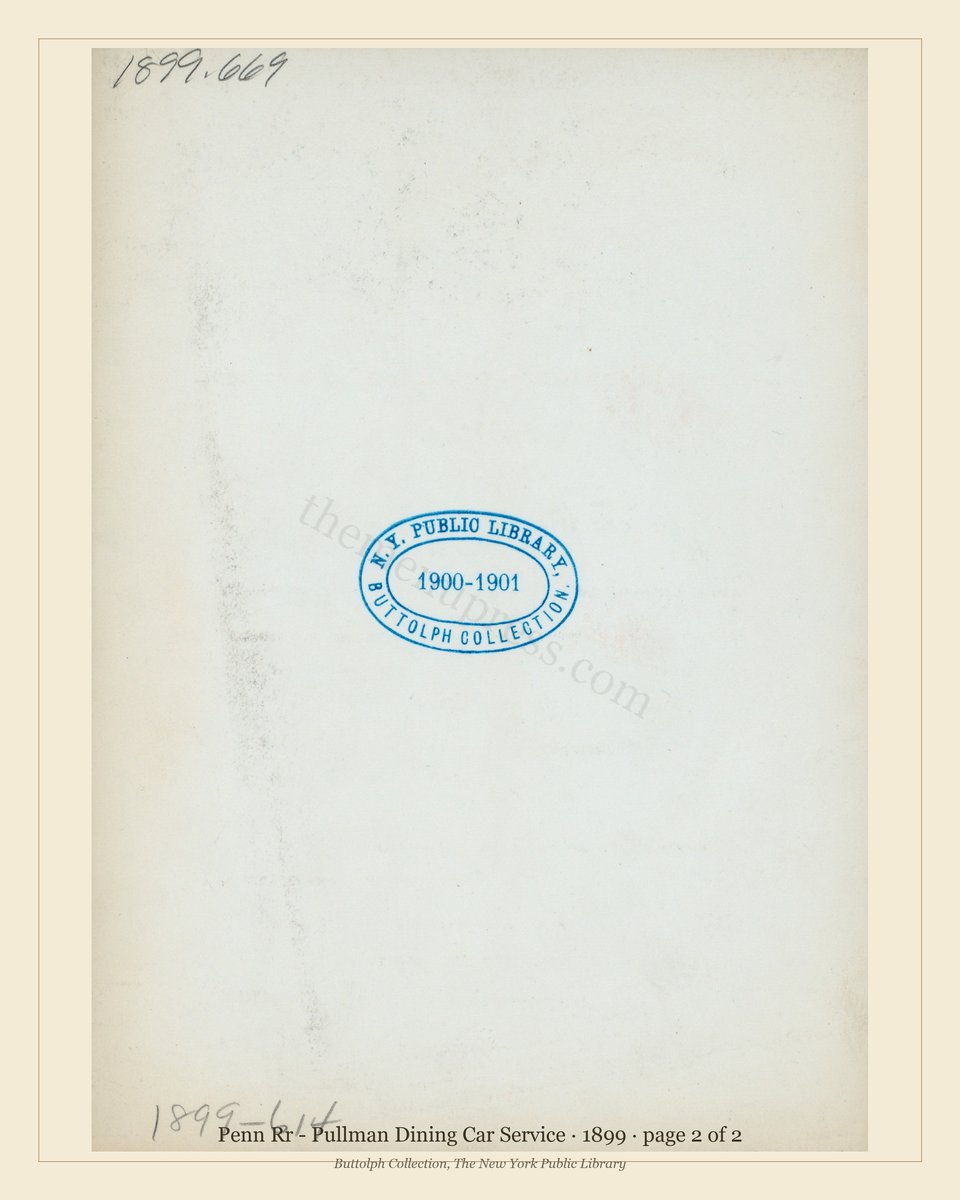 Vintage menu — page 2 of 2