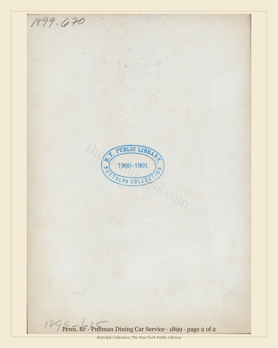 Vintage menu — page 2 of 2