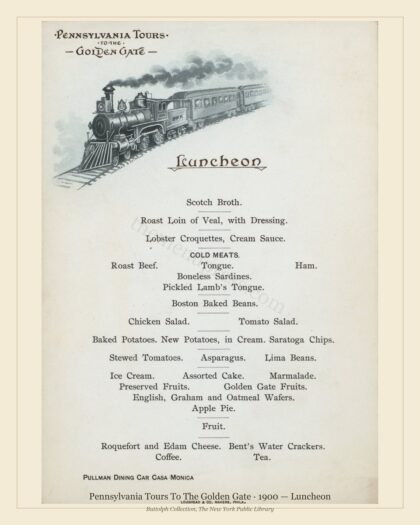 Pennsylvania Tours To The Golden Gate · 1900 — Luncheon
