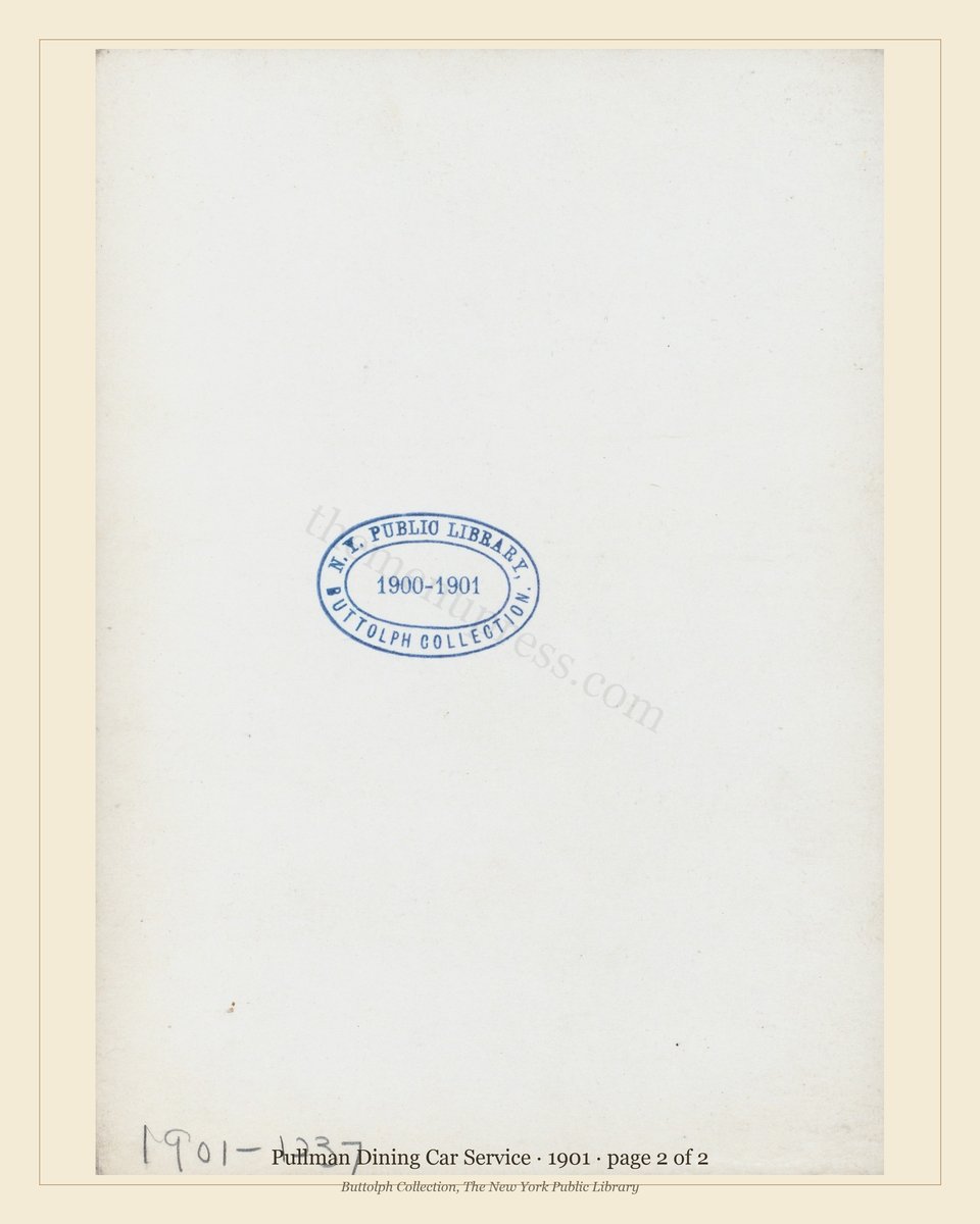 Vintage menu — page 2 of 2