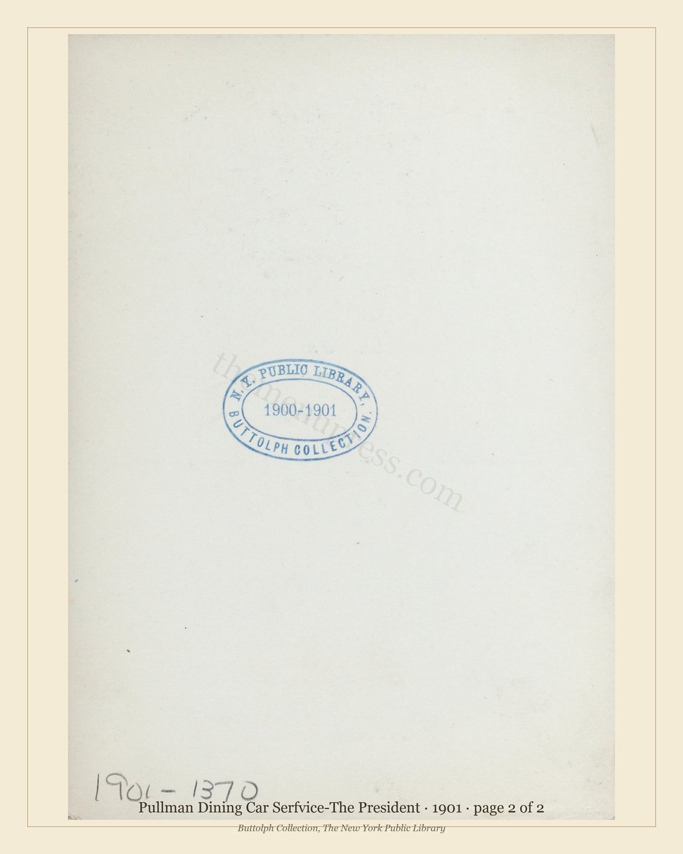 Vintage menu — page 2 of 2